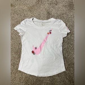 Girls white nike top